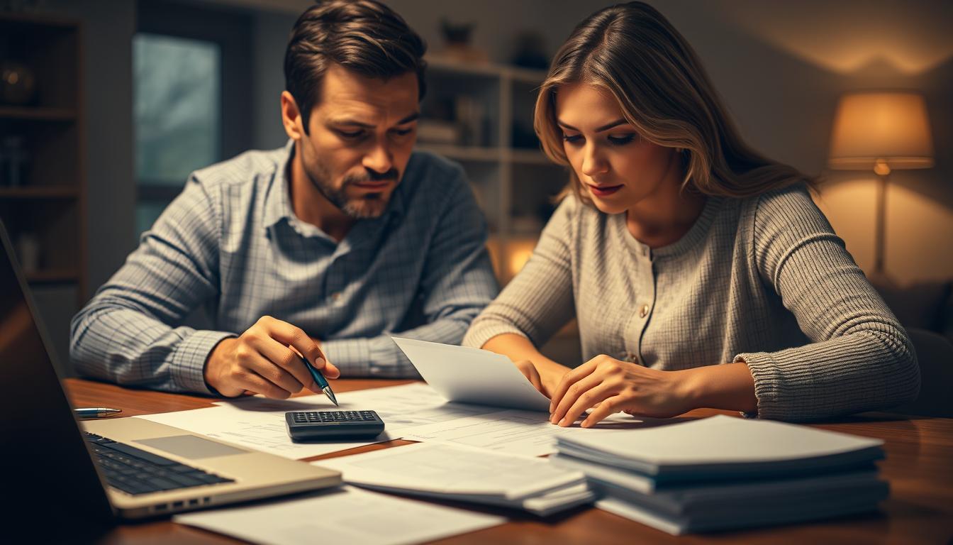 finanze, coppia, soldi, bilancio, risparmio