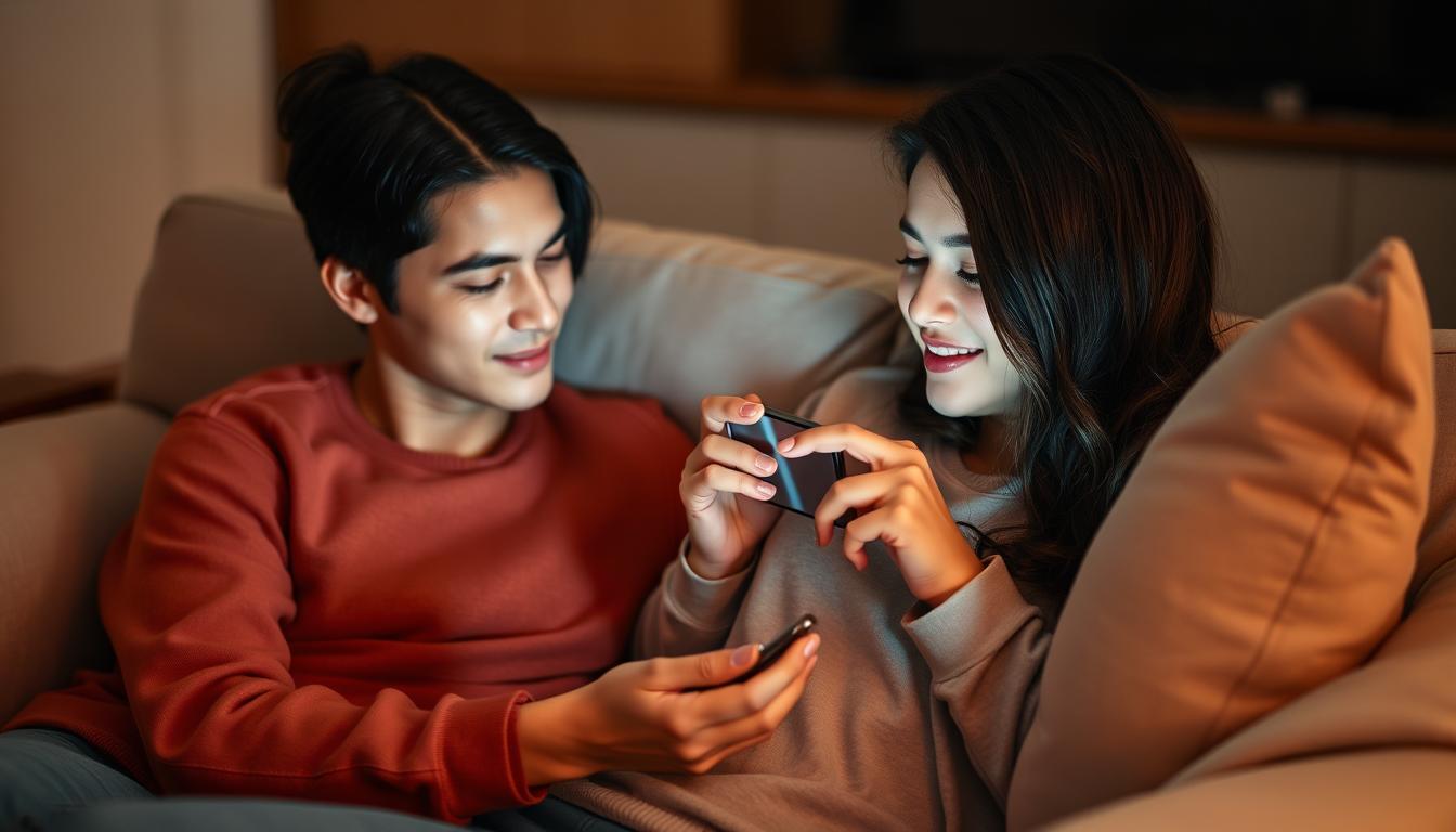relazione, coppia, tecnologia, connessione, comunicazione